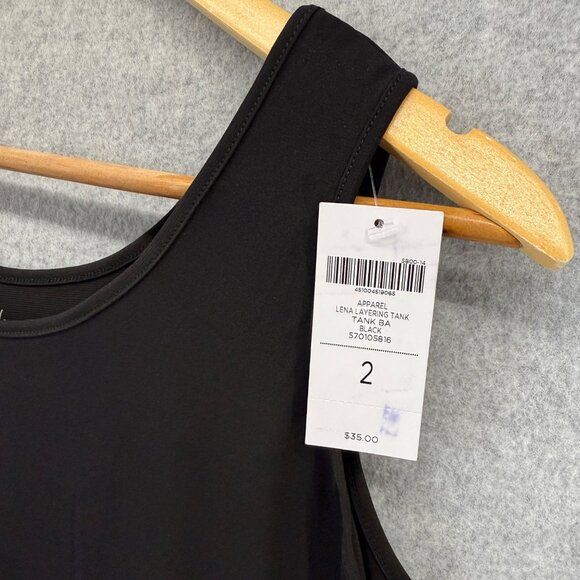 Chicos Womens Black Scoop Neck Tank Top Sleeveless Stretch Size 2 US‎ Large NWT - Picture 4 of 11